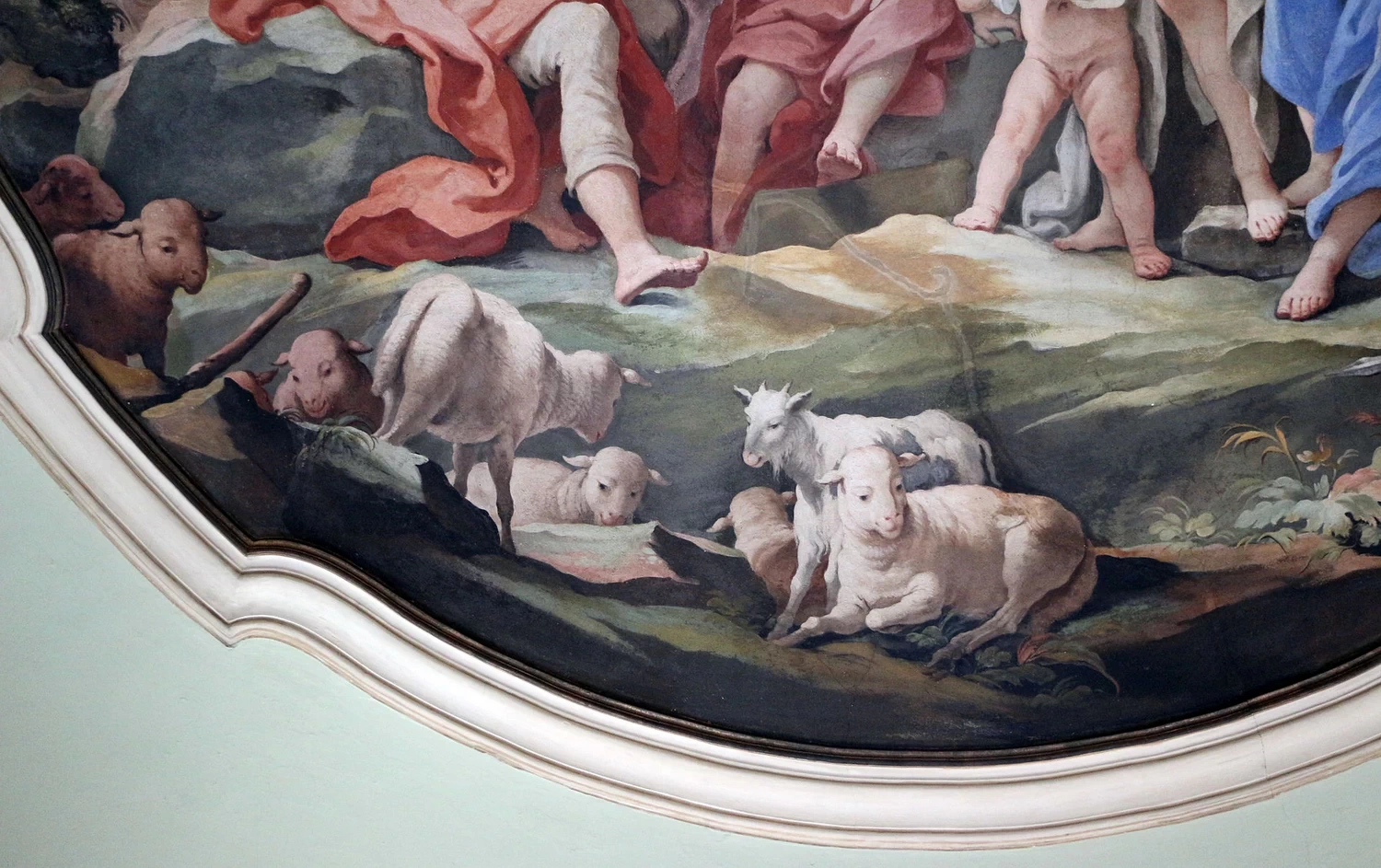 Paris da il pomo a Venere - Palazzo dei Cerretani , Firenze, dettaglio